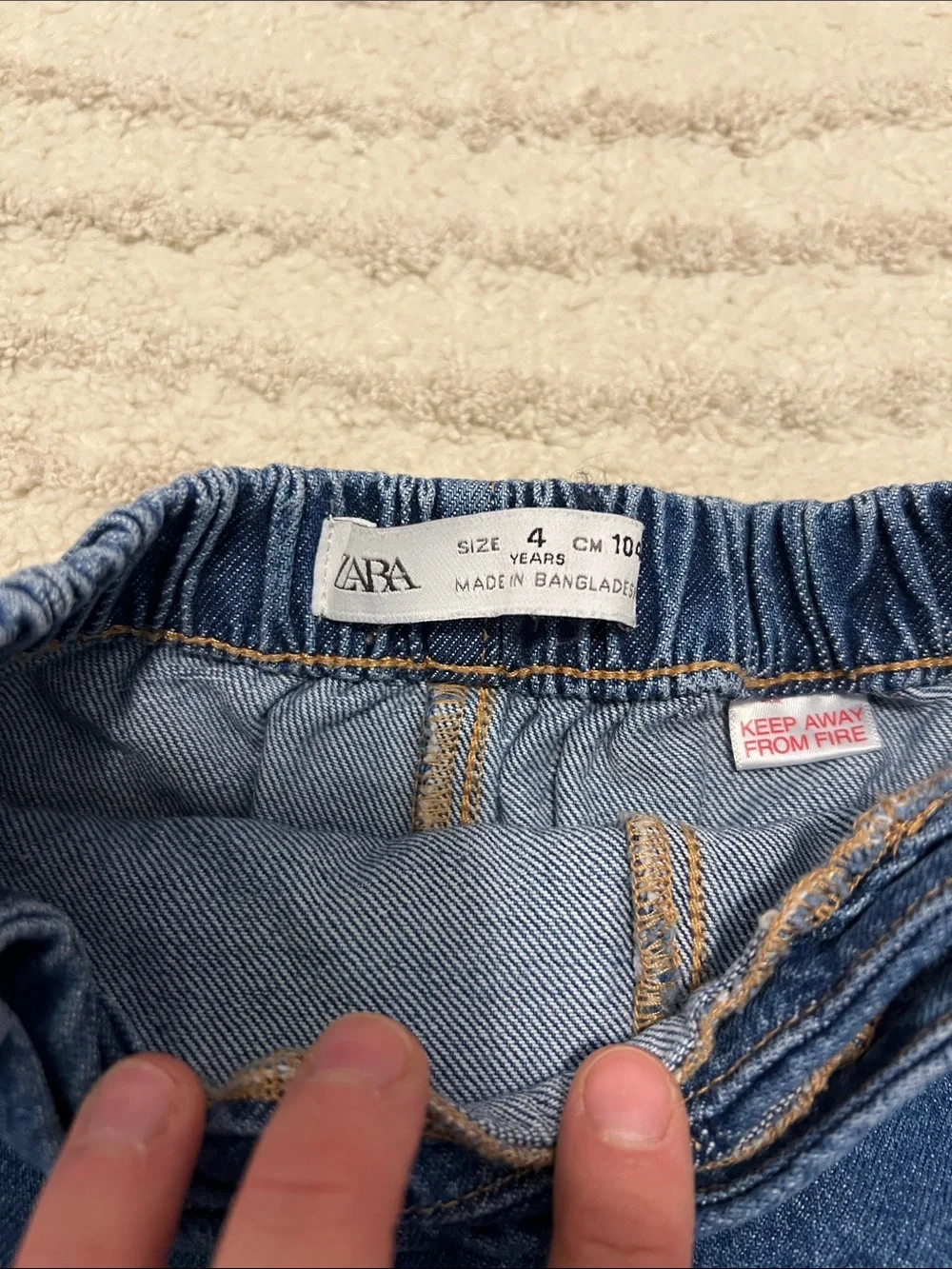 Zara Dark Blue Denim Mini Skort